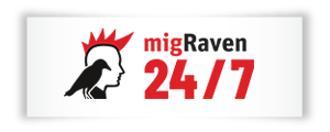 migRaven.24/7 Logo